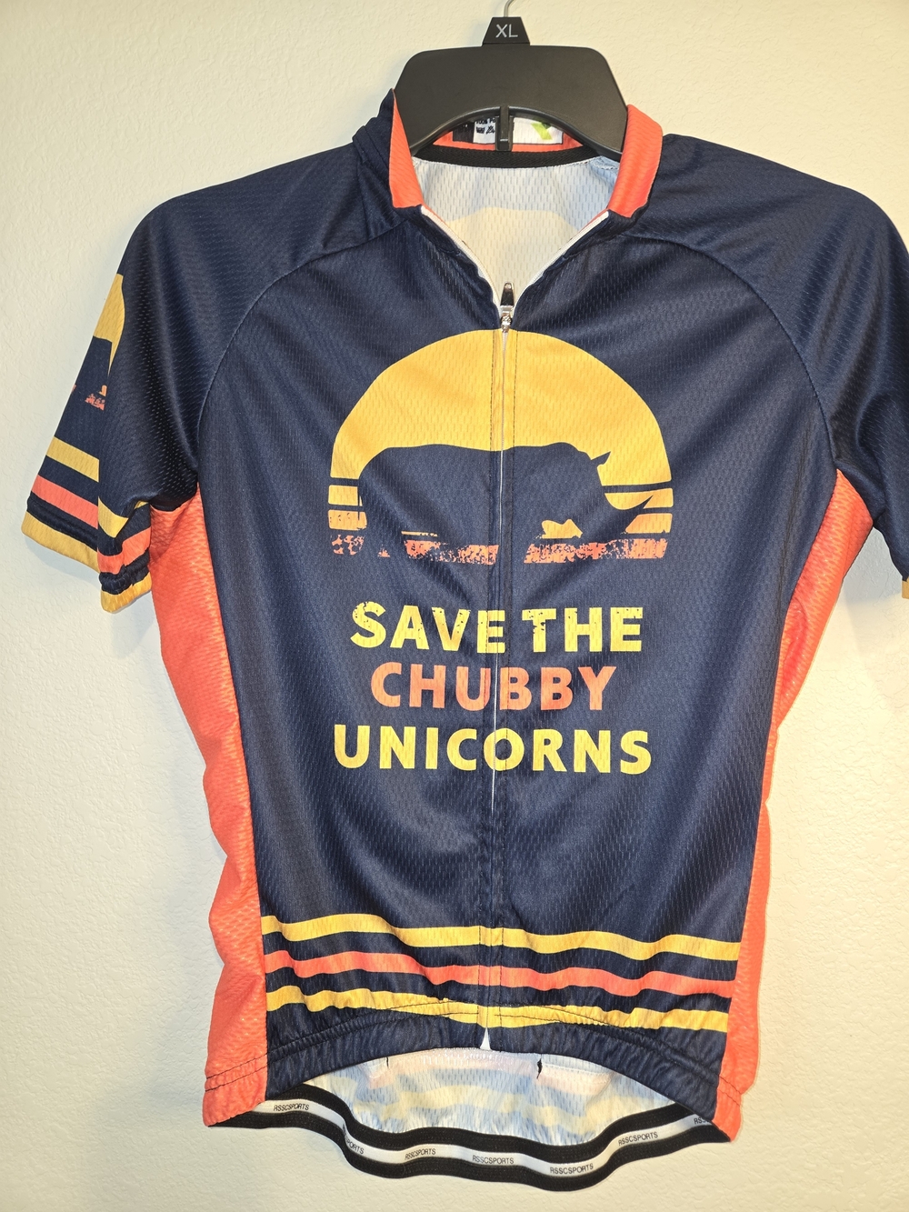 RSSC SPORTS Women's Cycling Jersey  Full Zip Pockets Unicorn Graphic M